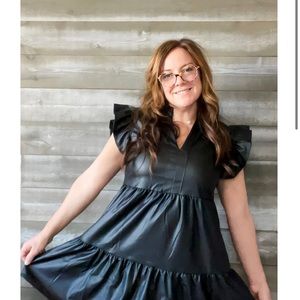 Entro Black faux leather dress Ready for a Night Out!